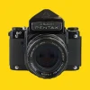 Asahi Pentax 67 MLU With 105mm F2.4 Takumar lens. 6X7 Medium Format Film Camera