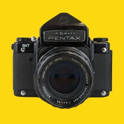Asahi Pentax 67 MLU With 105mm F2.4 Takumar lens. 6X7 Medium Format Film Camera