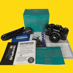 BRAND NEW - Olympus OM40 Program Black 35mm SLR Film Camera with Olympus Prime Lens