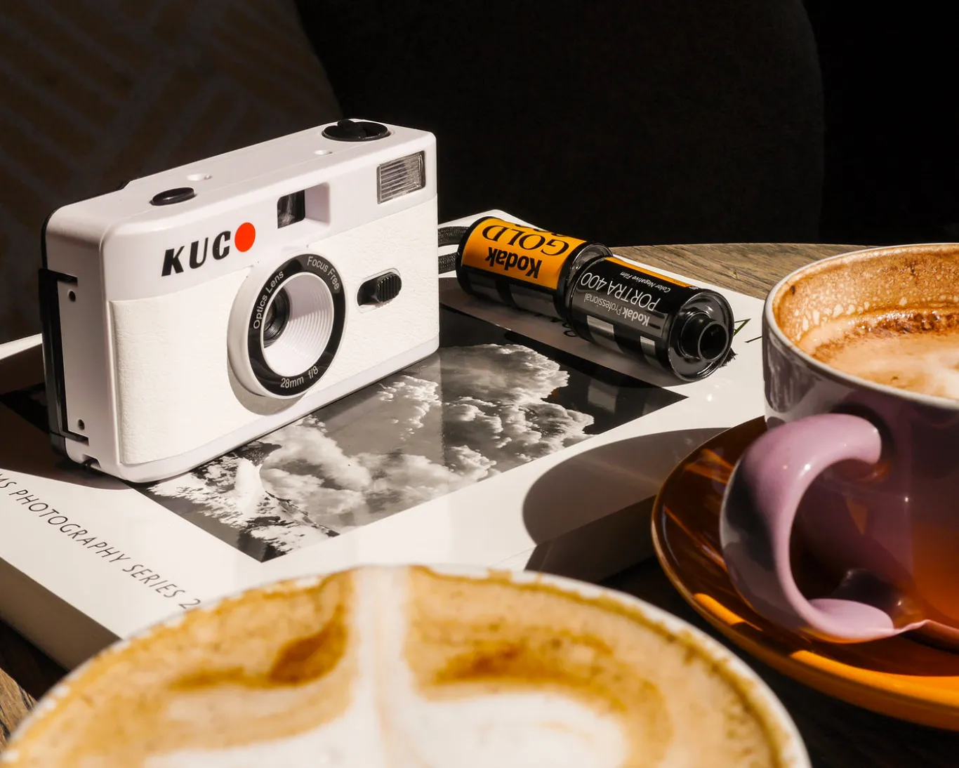 Brand New KUGO 35mm Film Camera Reusable Point And Shoot - White