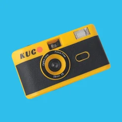Brand New KUGO 35mm Film Camera Reusable Point And Shoot - Yellow