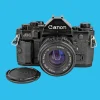 Canon A-1 Vintage SLR 35mm Film Camera with f/1.8 50mm Prime Lens