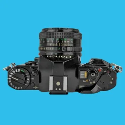 Canon A-1 Vintage SLR 35mm Film Camera with f/1.8 50mm Prime Lens