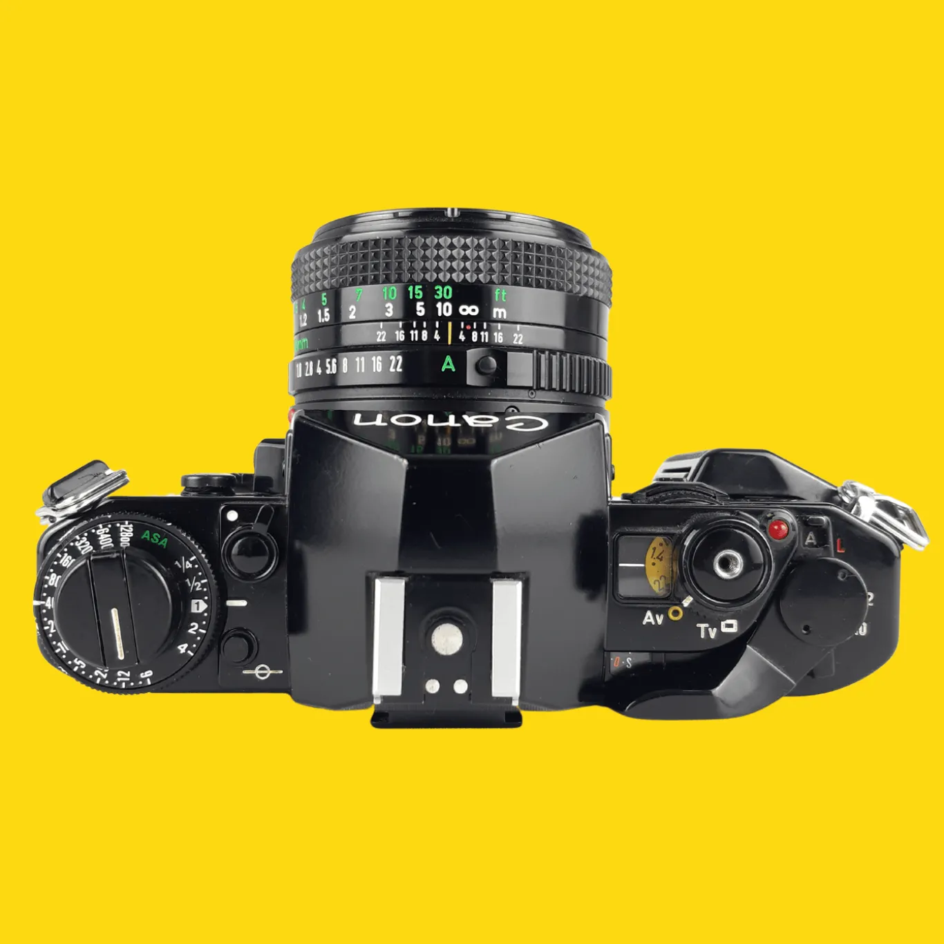 Canon A-1 Vintage SLR 35mm Film Camera with f/1.8 50mm Prime Lens