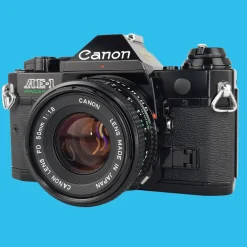 Canon AE-1 Program BLACK 35mm SLR Film Camera with Canon Prime Lens