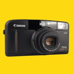 Canon Sure Prima Super 115 Black 35mm Film Camera Point and Shoot