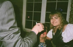 Canon Sure Shot Supreme 35mm Film Camera Point and Shoot with Black Leather Canon Case and ORIGNAL BOX