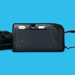 Canon Sure Shot Supreme 35mm Film Camera Point and Shoot with Black Leather Canon Case and ORIGNAL BOX