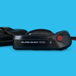 Canon Sure Shot Supreme 35mm Film Camera Point and Shoot with Black Leather Canon Case and ORIGNAL BOX
