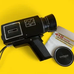 Chinon 410 Marco Super 8 Movie Cine Camera with Original Case