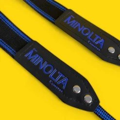 Genuine Minolta Blue & Black SLR Camera Strap