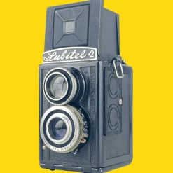 Lubitel 2 With 75mm F4.5 Lens. TLR 6X6 Medium Format Film Camera.