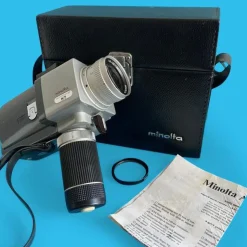 Minolta Autopak-8 K7 Super 8 Movie Cine Camera with Leather Carry Case