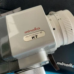 Minolta Autopak-8 K7 Super 8 Movie Cine Camera with Leather Carry Case
