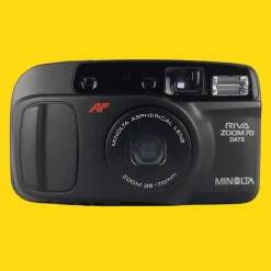 Minolta Riva Zoom 70 Black 35mm Film Camera Point and Shoot