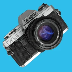 Minolta X-300 Black SLR 35mm Film Camera with Prime Lens
