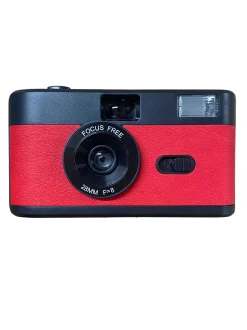35MM REUSABLE FILM CAMERA WITH FLASH - BLACK & RED