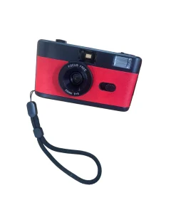 35MM REUSABLE FILM CAMERA WITH FLASH - BLACK & RED
