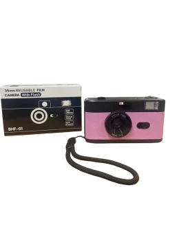 35MM REUSABLE FILM CAMERA WITH FLASH - BLACK & PURPLE