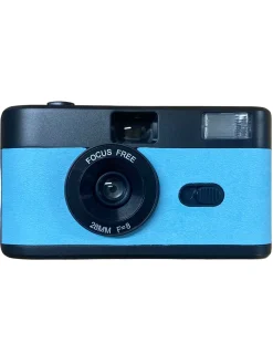 35MM REUSABLE FILM CAMERA WITH FLASH - BLACK & BLUE