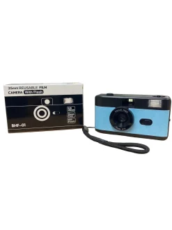 35MM REUSABLE FILM CAMERA WITH FLASH - BLACK & BLUE