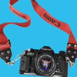 Mystery Branded Loud and Bold Vintage Camera Strap