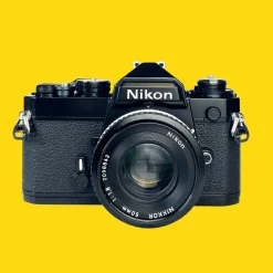 Nikon FE (Black) 35mm SLR Film Camera With Nikkor 50mm F1.8 Lens