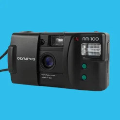 Olympus AM 100 35mm Film Camera Point and Shoot