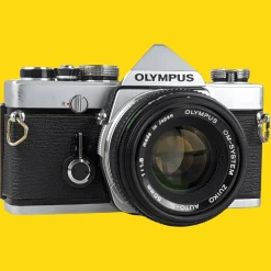 Olympus OM 1 Vintage 35mm SLR Film Camera with f/1.8 50mm Prime Lens