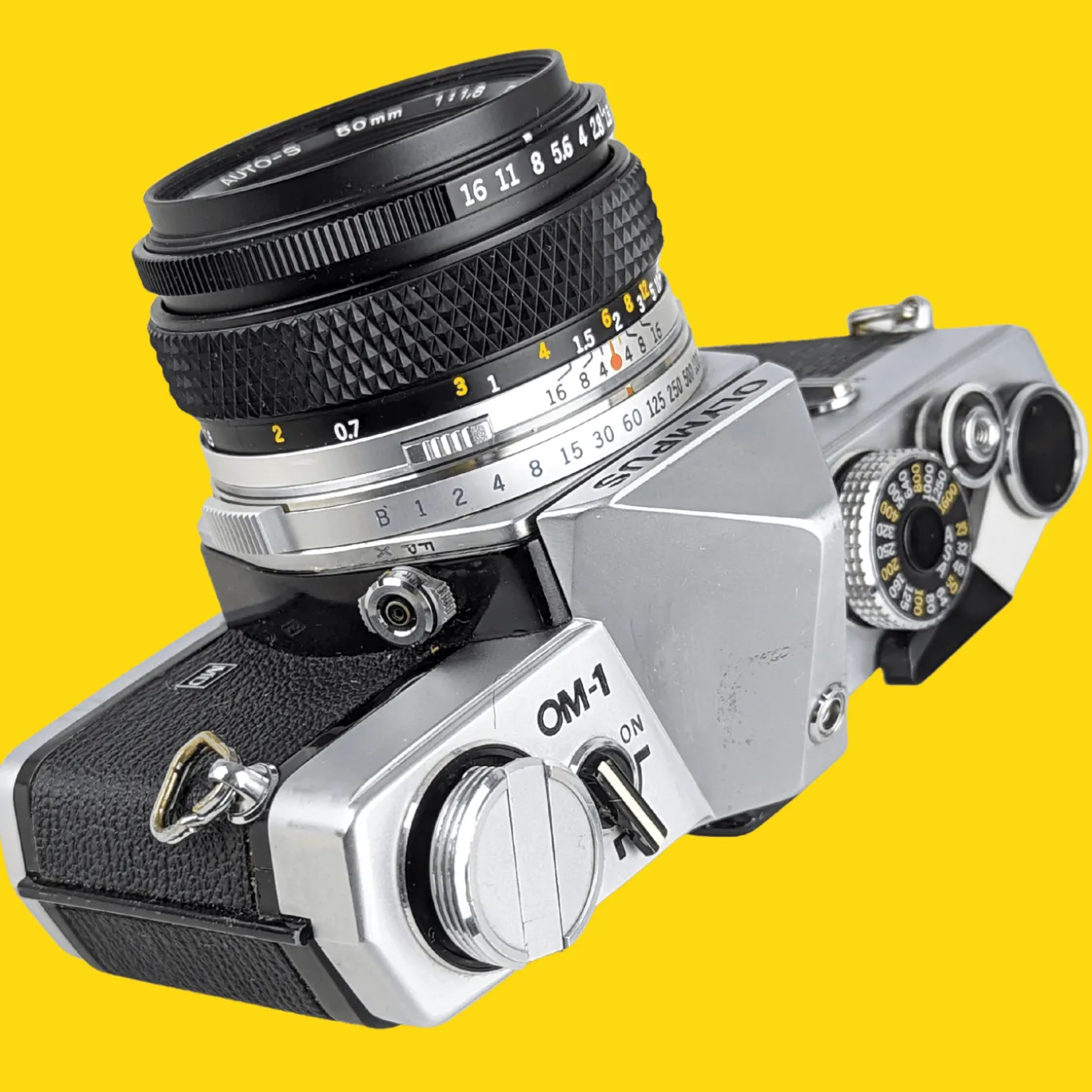 Olympus OM 1 Vintage 35mm SLR Film Camera with f/1.8 50mm Prime Lens