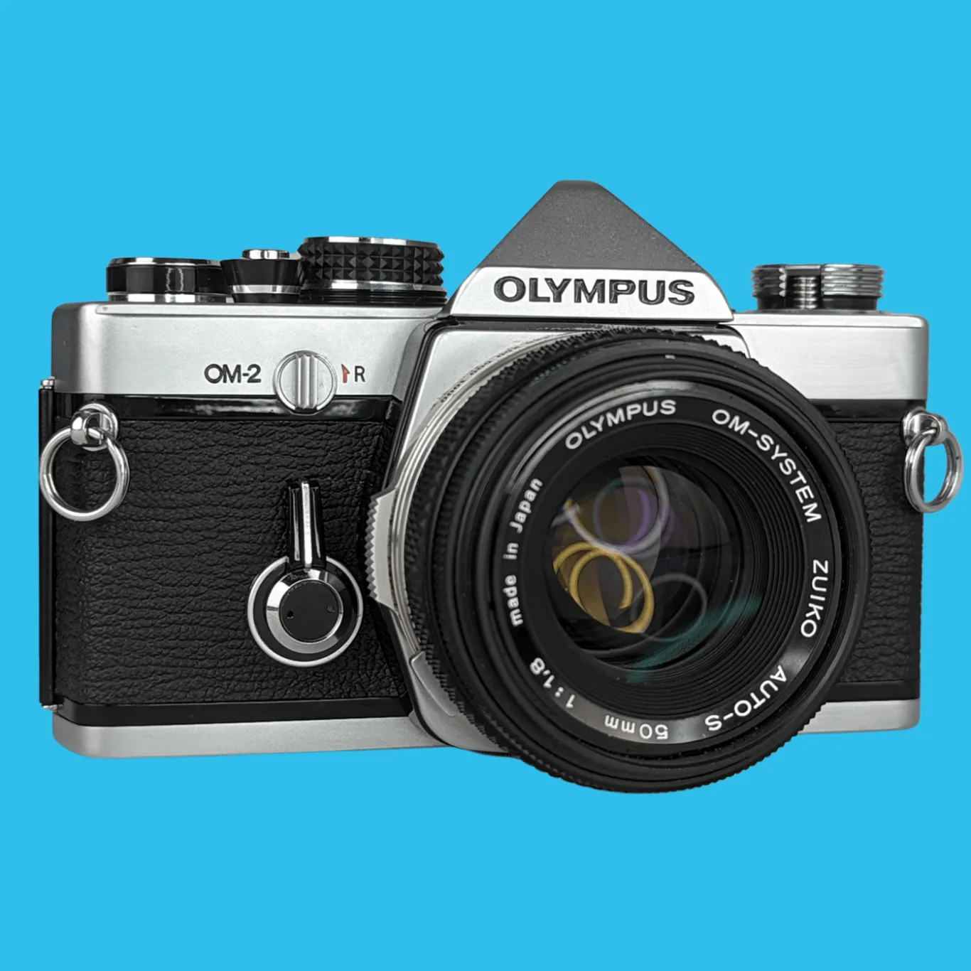 Olympus OM2 Vintage 35mm SLR Film Camera with f/1.8 50mm Prime Lens