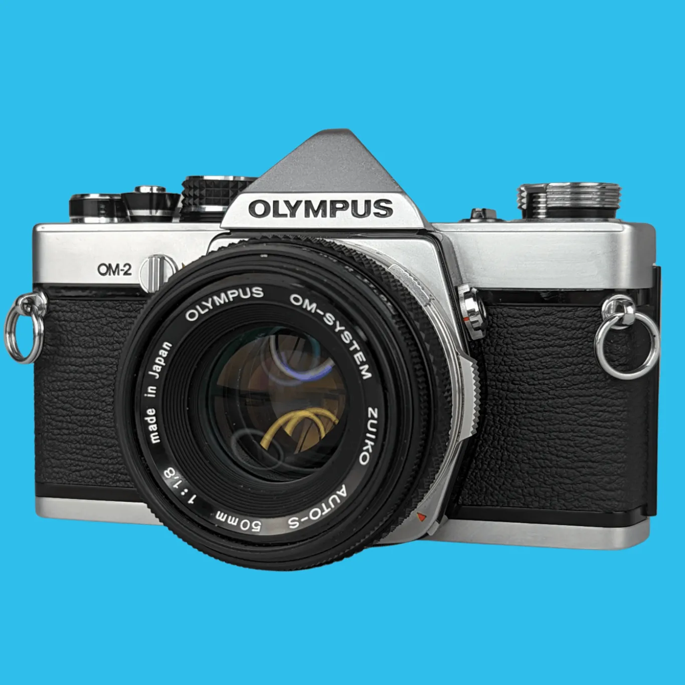 Olympus OM2 Vintage 35mm SLR Film Camera with f/1.8 50mm Prime Lens