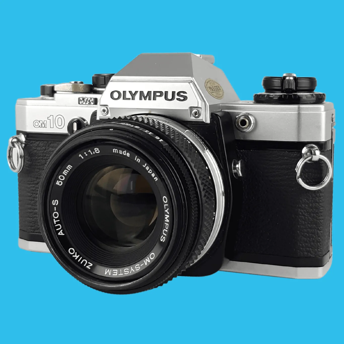 Olympus OM10 Vintage SLR 35mm Film Camera w/ 50mm f/1.8 Prime Lens