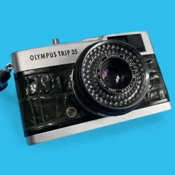 Olympus Trip 35 Green Leather Skin Point and Shoot 35mm Film Camera