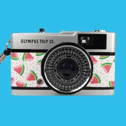 Olympus Trip 35 Watermelon Leather Point and Shoot 35mm Film Camera