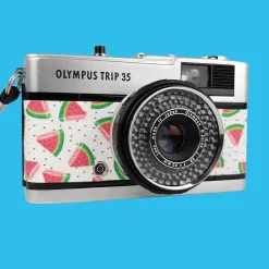 Olympus Trip 35 Watermelon Leather Point and Shoot 35mm Film Camera