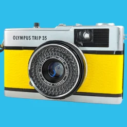 Olympus Trip 35 Yellow Leather Point and Shoot 35mm Film Camera
