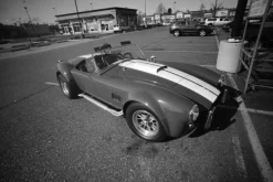 Pentax K1000 Navy Leather Vintage SLR 35mm Film Camera with Pentax f/2 50mm Prime Lens.