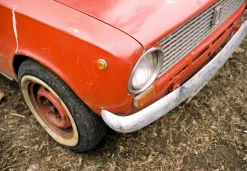 Pentax K1000 Orange Leather Vintage SLR 35mm Film Camera with Pentax f/2 50mm Prime Lens.