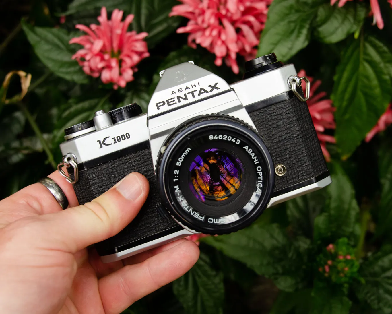 Pentax K1000 Vintage SLR 35mm Film Camera with Pentax f/2 50mm Prime Lens