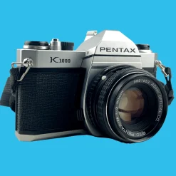 Pentax K1000 Vintage SLR 35mm Film Camera with Pentax f/2 50mm Prime Lens