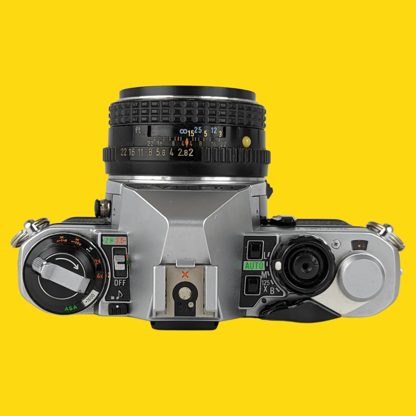 Pentax ME F Vintage SLR 35mm Film Camera with f/1.2 50mm Prime Lens