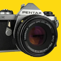 Pentax ME Vintage SLR 35mm Film Camera with f/1.2 50mm Prime Lens