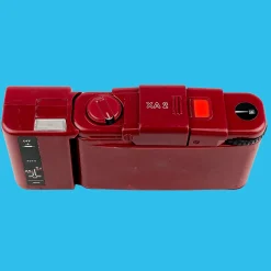 Red Olympus XA2 35mm Film Camera Point and Shoot w/ Olympus A11 Flash (Boxed)