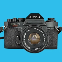 Ricoh KR-5 Super Vintage SLR 35mm Film Camera with 50mm Prime Lens