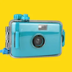 Teal Underwater Focus Free 35mm Point and Shoot Film Camera