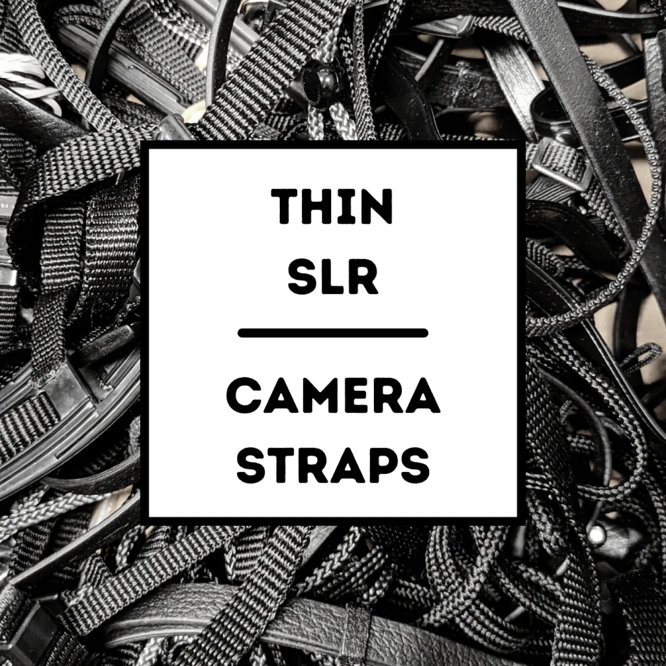 Thin Black SLR Vintage Camera Strap