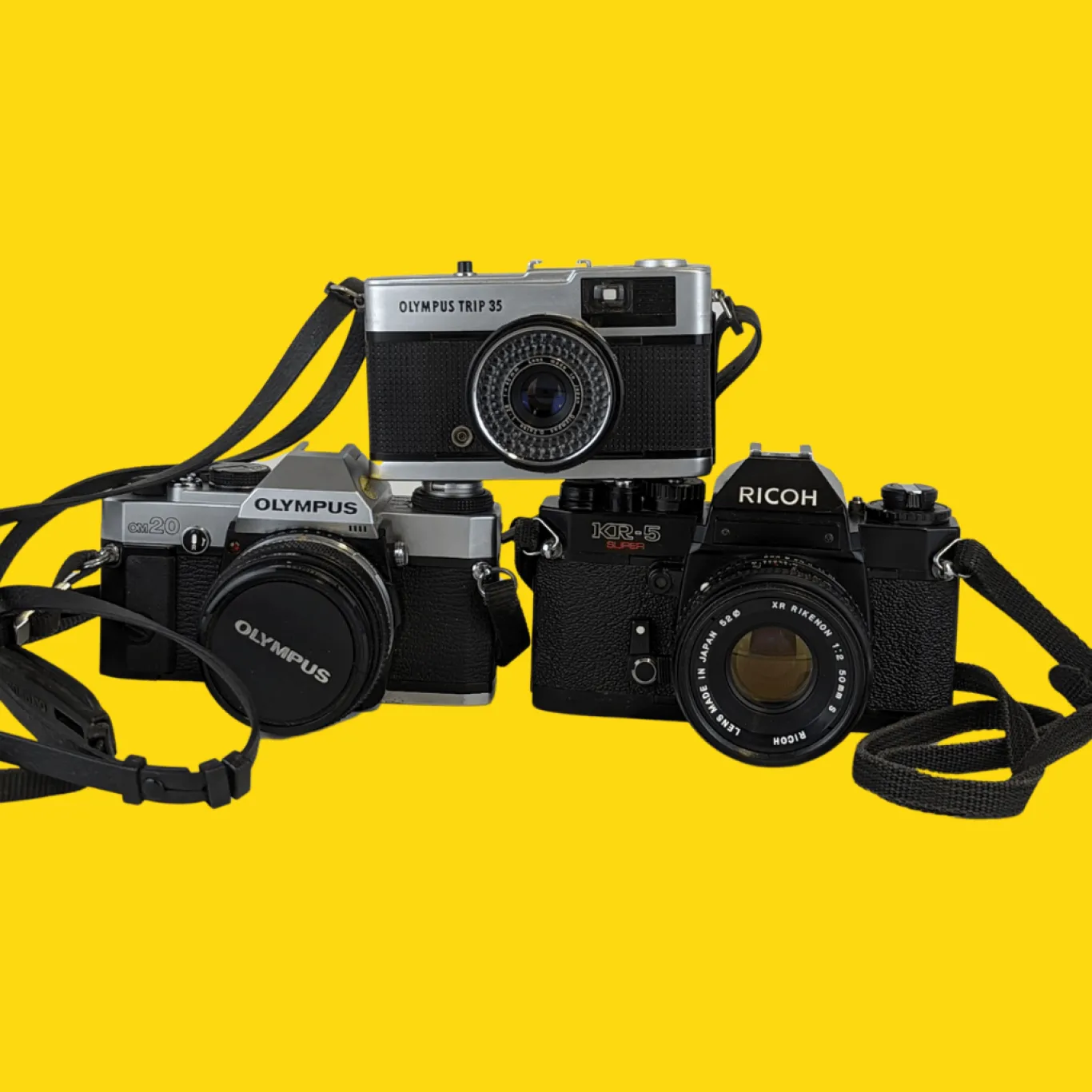 Thin Black SLR Vintage Camera Strap