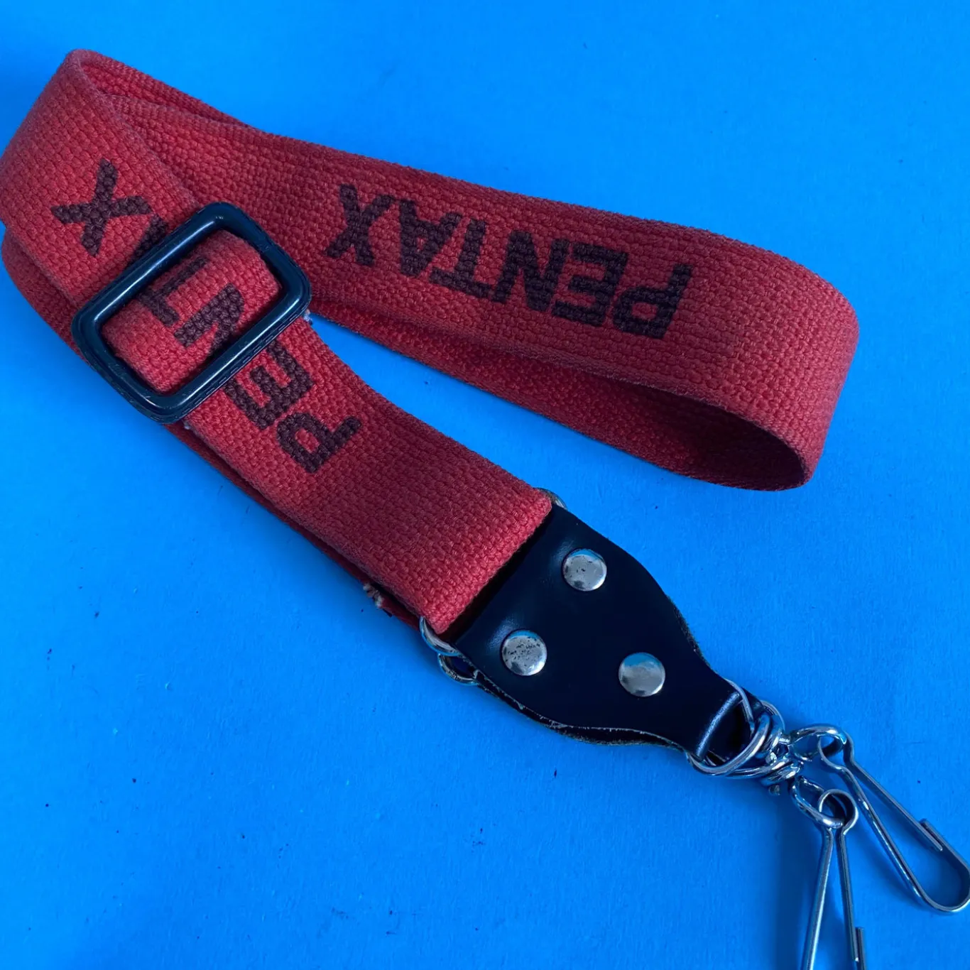 Vintage Pentax Red SLR Camera Strap