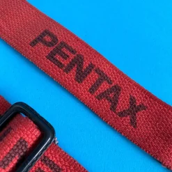 Vintage Pentax Red SLR Camera Strap